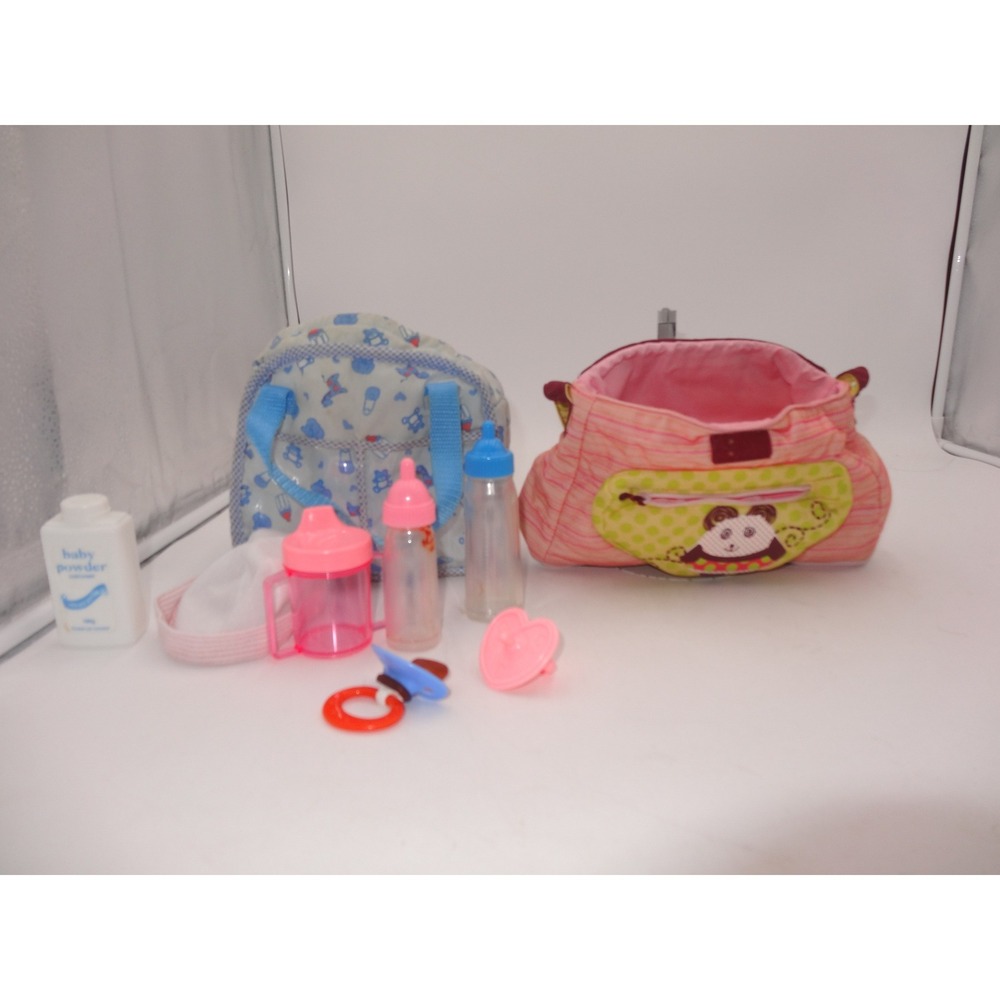 Baby Alive On The Go Carrier Panda Purse Diaper Bag Plus Bag and Accessories Lot - Picture 1 of 16